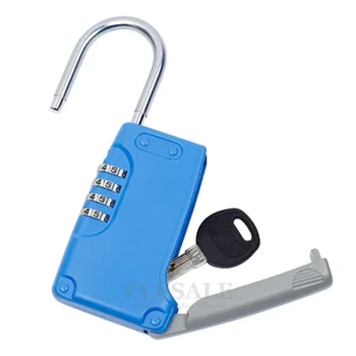 Yüksek kaliteli gizli anahtarlı kasa 4-dijital şifre şifreli kilit kanca ile Mini Metal gizli kutu ev Villa karavan için