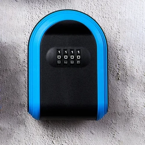 Pusa Saogalemu Ki palasitika Weatherproof Wall Mounted Key Loka Pusa 4 Numera Code i fafo Key Security Storage Case mo le Ofisa o le Fale
