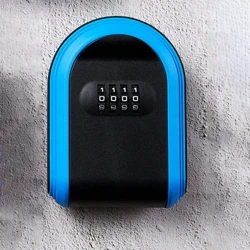 Plastik Schlëssel Safe Box Wetterproof Mauer Montéiert Schlëssel Lock Box 4 Zifferen Code Outdoor Schlëssel Sécherheet Stockage Case fir Home Office