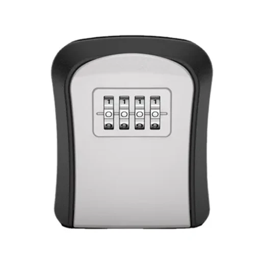 Nyckellås Box Wall Mounted Key Safe Box Weatherproof 4 -siffra Kombination Nyckel Lagringslåda inomhus utomhus