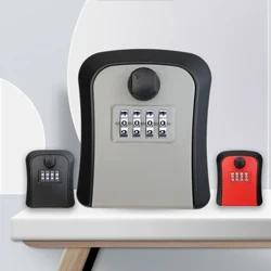 Mauermontéiert Schlëssel Secret Box Storage Organizer 4 Ziffer Passwuert Nummer Sécherheetscode Spär Kee Schlëssel Heem Schlëssel Safe Box caja fuerte