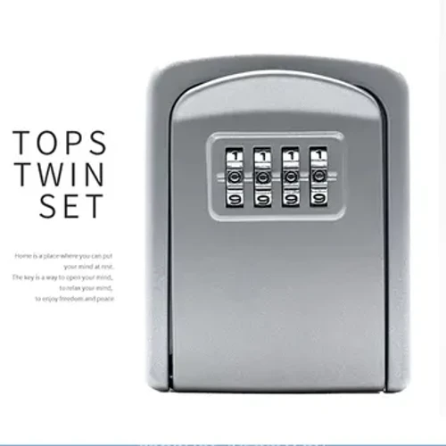 Luxury Durable Zink Alloy Waterproof Wall Mount Key Storage Box Kumbinasyon ng Password Key Keeper Madaling Ayusin sa Loob at Labas