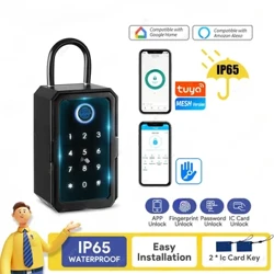 Chìa khóa An toàn Tuya Ttlock Vân tay Bluetooth Wifi Hộp khóa kỹ thuật số Ứng dụng Truy cập từ xa Giá treo tường Kết hợp bảo mật Airbnb Lockbox