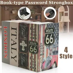 Passwuert Sécherheet Safe Spär Cash Geld Mënz Stockage Key Locker Kid Cadeau Sécherheet Mini Wierderbuch Safe Box Buch Geld Hide Secret