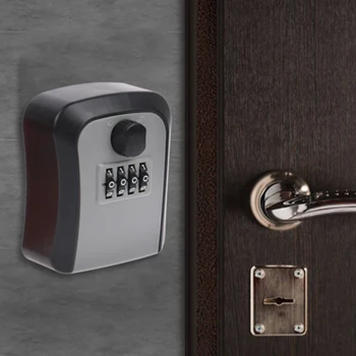 Treo Tường Chìa Khóa Lưu Trữ Hộp Bí Mật Người Tổ Chức 4 Chữ Số Mật Khẩu An Ninh Mã Bảo Vệ Khóa Nhà An Toàn Hộp Ký Gửi