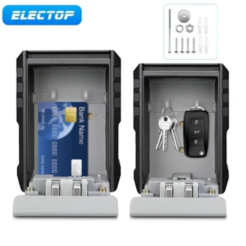 KHETHA I-Wall Mount Safe Box Metal Material Password Key Lock Ibhokisi Lesitoreji Asikho Isihluthulelo Sehhovisi Lasekhaya Ezokuphepha-Isivikelo se-coffre fort
