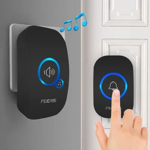 Fuers Wireless Doorbell หน้าแรกยินดีต้อนรับสมาร์ทประตู bell 150M ระยะทางไร้สาย 32 เพลงบ้านยินดีต้อนรับ Chimes ริงโทนสีสัน