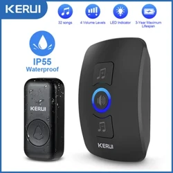 KERUI M525 Açyk simsiz gapy gapy suw geçirmeýän akylly öý gapy jaňy kime kit LED LED fleş howpsuzlyk duýduryşy hoş geldiňiz öý sazlary