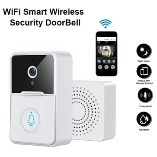 Cloch drws gweledol di-wifr, llygad cath electronig cartref, camera monitro intercom dwy ffordd o bell, monitro deallus