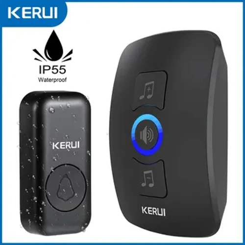 KERUI Chuông Cửa Không Dây Chống Nước Ngoài Trời Nhà Thông Minh Chuông Cửa Giai Điệu Chào Đón Chuông Bộ Đèn Flash LED Báo Động An Ninh Cho Ngôi Nhà