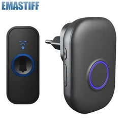 Intelligent 433mhz Wireless Doorbell Home Welcome Doorbell Waterproof 300m Remote Smart LED Light Door Bell Chime EU UK US Plug