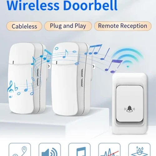 Insimbi Engenantambo Yangaphandle Yendlu Engangeni Manzi Ikhithi ye-Chime engu-300M Ekude EU US Intelligent Smart Door Bell Yasekhaya Yengadi Isicabha Esikude