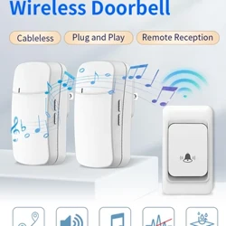 Insimbi Engenantambo Yangaphandle Yendlu Engangeni Manzi Ikhithi ye-Chime engu-300M Ekude EU US Intelligent Smart Door Bell Yasekhaya Yengadi Isicabha Esikude