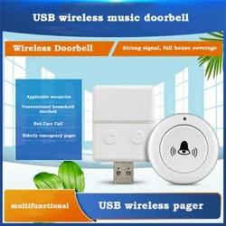 150M Wireless Doorbell 30pcs Music Waterproof Remote Controller USB Smart Door Bell Empfänger Single Button Fernsteierung