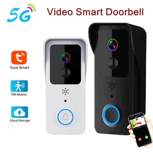 Tuya WiFi 5G videodørklokke Trådløs 1080P kamera PIR Bevegelsesdeteksjon Utendørs sikkerhet Smart Home Vanntett intercom for hjemmet
