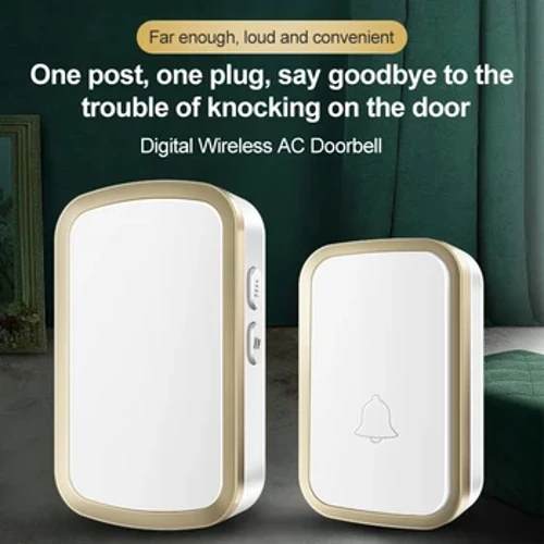 Bezdrôtový zvonček Smart DoorBell 300 m diaľkový bezdrôtový dosah 60 skladieb Inteligentný bezdrôtový zvonček zvonček EU US zástrčka Voliteľné