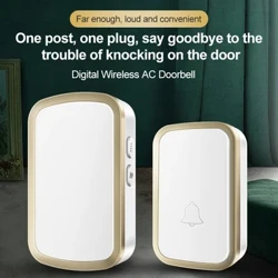 Wireless Doorbell Smart DoorBell 300M Remote Wireless Distance 60 Songs Intelligent Wireless Doorbell Chime EU US Plug Προαιρετικό