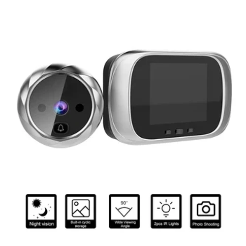 Digital Door Viewer Peephole Door Camera Doorbell 2.8-Zoll Night Vision Photo Shooting Digital Door Monitoring for Home Security