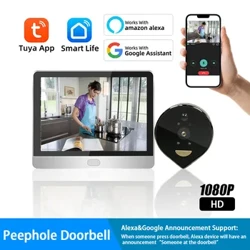 4,3 hazbeteko Tuya Smart Wifi Bideo Behatokia Bi norabideko Audio Gaueko Ikuspegia Doorbell Monitor 1080P 200W Pixel Bideo Doorbell