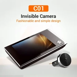 Escam C01 Màn Hình LCD Kỹ Thuật Số 3.5 Inch 120 Độ Nhìn Trộm Người Xem Ảnh Giám Sát Trực Quan Điện Tử Mắt Mèo Camera Chuông Cửa