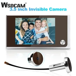 Wsdcam 3.5 modfedd Camera Gwyliwr Drws Digidol 120° Cloch Drws Di-wifr Camera Drws Cartref Clyfar Cloch Drws Peephole gyda Monitor Mirilla