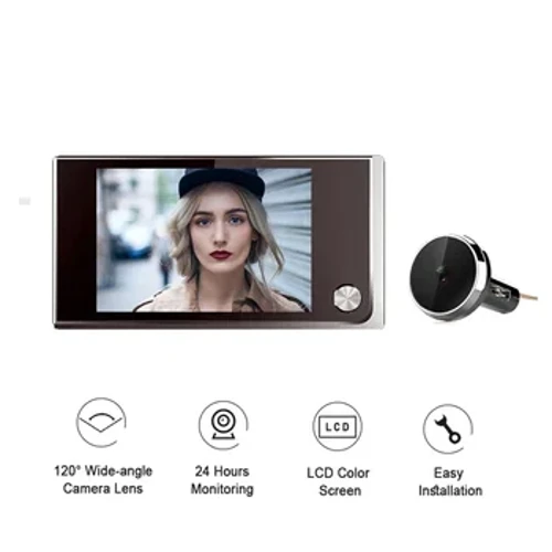 Chuông cửa video 3,5 inch Nhà thông minh Ngoài trời Camera HD Màn hình trực quan Chuông cửa 120 độ Nhìn trộm Người xem Video Mắt Chuông cửa
