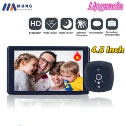 4.5 "Digitale Deur Kijkgaatje Viewer Slimme Deurbel Camera Pir Bewegingsdetectie Digitale Magic Eye Deur Camera Beveiliging