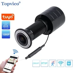 Topvico Tuya Video Kijkgaatje Wifi Camera Bewegingsdetectie Deur Kijker Video-eye Draadloze Intercom Home Security Auto Record