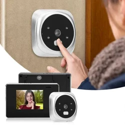Campainha eletrônica de 2.8 polegadas com olho mágico, câmera lcd digital, campainha com visão noturna, vídeo antirroubo, gravador de vigilância