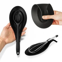 Silicone Insulation Spoon Rest Heat Resistant Placemat Drink Glass Coaster Tray Spoon Pad Eat Mat Pot Holder Kitchen Accessories