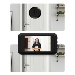 Sécherheet Dier Viewer Night Vision Video Digital Door Viewer Foto Recording Door Peephole Camera 1400mAh Build-in Lithium Batterie