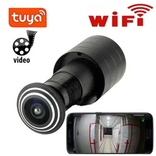 Tuya Smart Wifi Porta Occhio Foro di Sicurezza 1080P HD 1.66mm Obiettivo Grandangolare FishEye CCTV Rete Mini Spioncino Porta telecamera P2P ONVIF