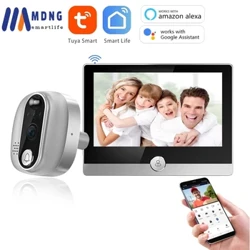 1080P Tuya Smart Home Wifi Video Digital dörr titthålsvisare 2MP trådlös dörrkamera Alexa Google Home Security Protection