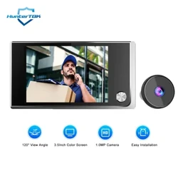 Amharcóir Doras Digiteach 3.5 Orlach Ceamara Peephole Cloigín Doras 120 Céim HD Amharcóir Mirilla Súl Cat Baile le Monatóir Scáileáin LCD