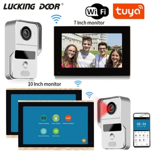 7 Inch Tuya Video Doorbell WiFi Panlabas na Door Bell Waterproof IP65 Intercom Smart Home Wireless Door Phone Camera
