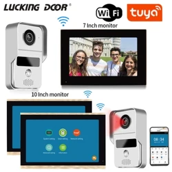 7 tum Tuya videodörrklocka WiFi utomhusdörrklocka Vattentät IP65 Intercom Smart Home trådlös dörrtelefonkamera