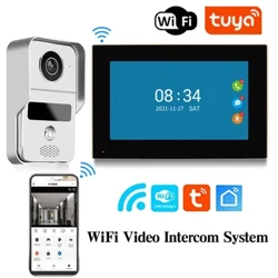 10 Inch Tuya Video Doorbell WiFi Panlabas na Door Bell Waterproof IP65 Intercom Smart Home Wireless Door Phone Camera Touch Screen