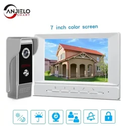 Hệ thống liên lạc video có dây Bộ hệ thống chuông cửa video 7 inch Hỗ trợ mở khóa giám sát cho biệt thự, căn hộ văn phòng tại nhà