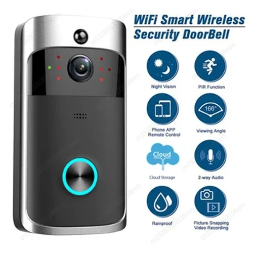 V5 WiFi Thông Minh Chuông Cửa HD 720P Không Dây Video Chuông Cửa Lưu Trữ Đám Mây Tầm Nhìn Ban Đêm Liên Lạc Nội Bộ Camera Cho Căn Hộ Chuông Cửa