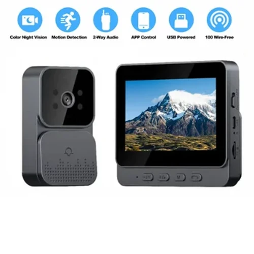 Videocitofono wireless 2.4G con schermo IPS intelligente da 4,3 pollici Visione notturna a infrarossi Sicurezza citofono domestica