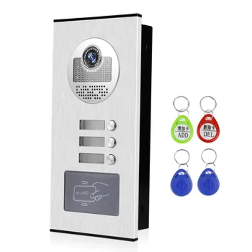 Video Deurtelefoon Deurbel Camera Buitenunit RFID Keyfobs Ontgrendelen voor laagbouw Multi 2/3/4/6/8 Appartementen Intercom