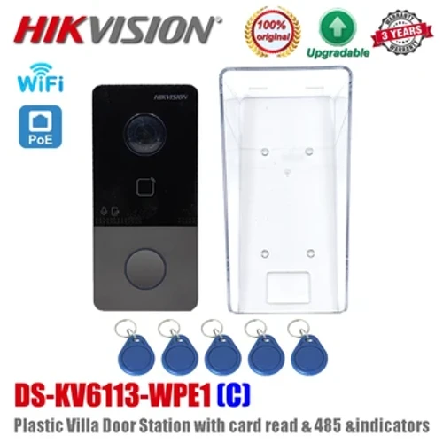 Orihinal na Hikvision DS-KV6113-WPE1 (C) Wireless WIFI Standard POE 2MP HD Video Intercom Plastic Villa Door Phone Station Doorbell
