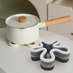 Chịu Nhiệt Hình Học Silicon Thảm Cốc Uống Nước Đế Lót Ly Chống Trơn Trượt Nồi Bàn Placemat Phụ Kiện Nhà Bếp Đế Lót Ly Miếng Lót