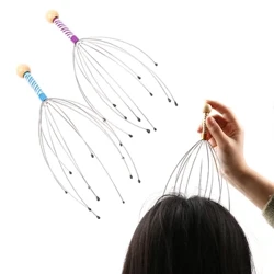 1PC Ceann Massager Octopus Claw Massager Uirlis Ceann Scalp Ceann Trealamh Muineál Scaoileadh Strus Scíth a ligean Suathaireacht Deicheanna Faoiseamh Péine Cúram Ceann