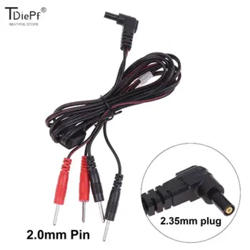 2/4Button 2/4pin Electrotherapi Electrod Plwm Shock Trydan Gwifrau Cebl Ar gyfer Tylino Cebl Cysylltiad Massager Ac Ymlacio