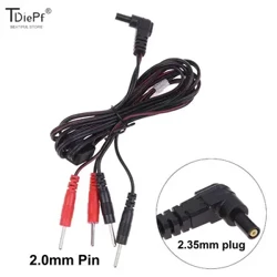 2/4Button 2/4pin Electrotherapy Electrode Lead Electric Wire Ware Cable For Massager Connection Cable Massage and Relaxation
