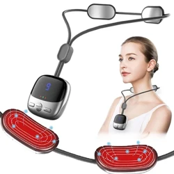 Smart Hanging Neck Massager EMS Muscle Massager Bærbar Hot Compress Nakke og Cervical Spine Massager SPA Avslappingsbehandling