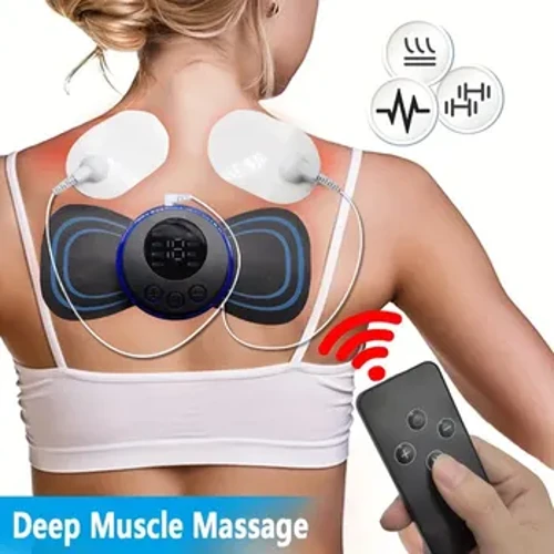 8 Mode Rechargeable Neck Massager na may Remote Control EMS Low Frequency Pulse Massager Para sa Muscle Relaxation Relief Ang Sakit