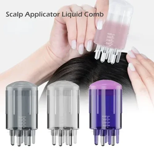 I-Scap Applicator Liquid Commb Yokwelapha Ikhanda Lezinwele Ibalulekile I-Oil Liquid Guiding Massager Ikama Ukukhulisa Izinwele Iserum Amafutha