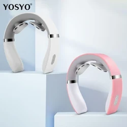 Newydd Smart gwddf ysgwydd massager cyhyrau ymlacio gwres trydan chi corff unrhyw bryd USB codi tâl Gwyn